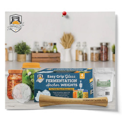 Glass Fermentation Weights For Wide Mouth Mason Jar (4 Pack)