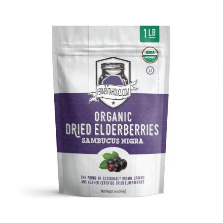 Organic Dried Elderberries (16oz)