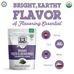 Organic Dried Elderberries (16oz)