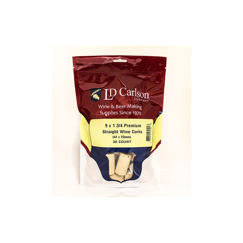 9 x 1 3/4 Premium Straight Wine Corks 30 ct