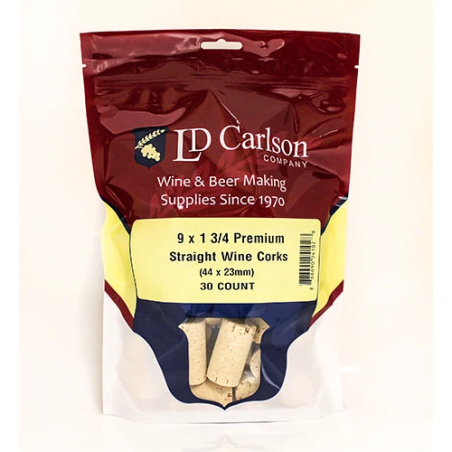9 x 1 3/4 Premium Straight Wine Corks 30 ct