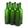 750 mL Champagne Green Claret/Bordeaux Wine Bottles Flat Bottom - Case of 12