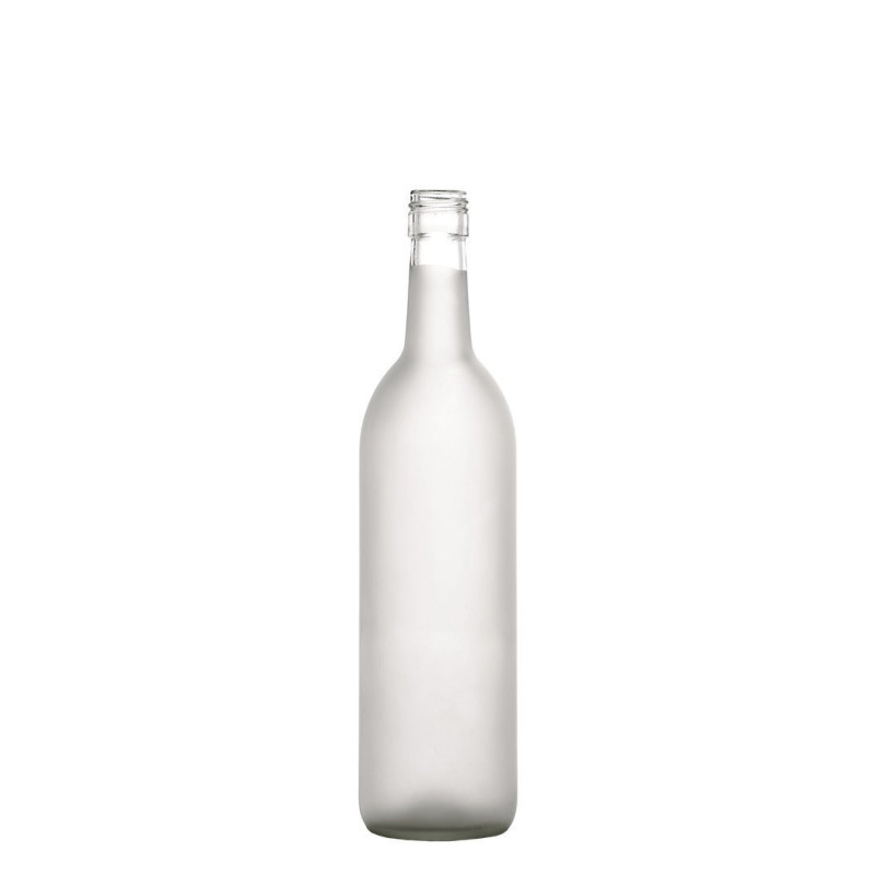 750 mL Flint/Frosted Claret/Bordeaux Wine Bottles Flat Bottom - Case of 12