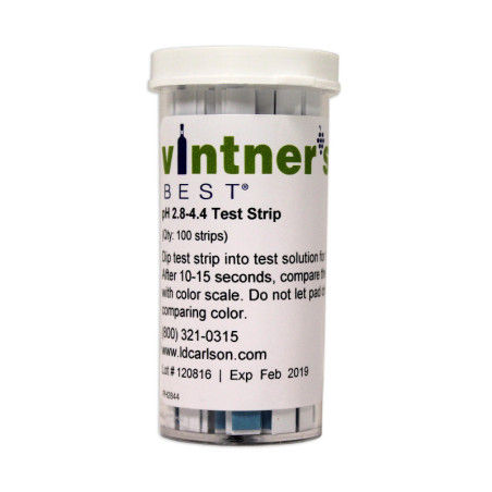 Vintner'S Best® Ph Papers Wine Range 2.8-4.4 100/Vial