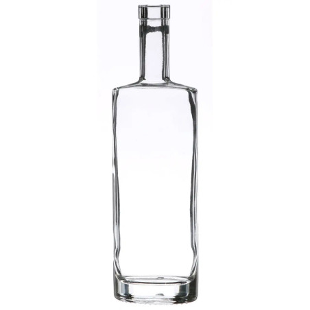 750 ml Clear Glass St. Louis Oval Liquor Bottle 21.5 mm Bar Top Neck Finish