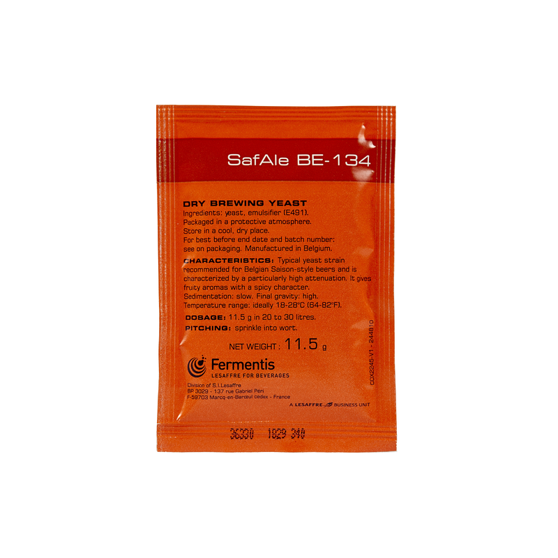 Fermentis SafAle™ BE-134 Belgian Ale Dry Beer Yeast Fermentis SafAle™ BE-134 Belgian Ale Dry Beer Yeast