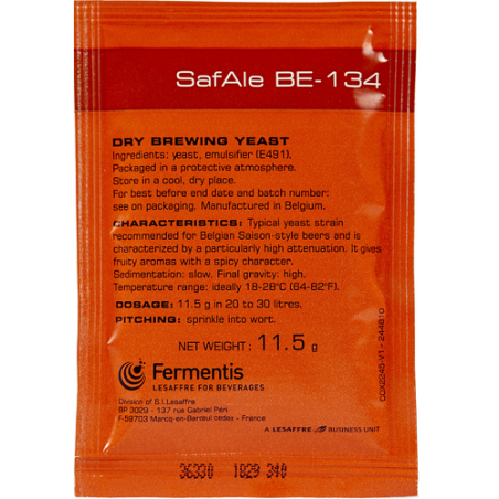 Fermentis SafAle™ BE-134 Belgian Ale Dry Beer Yeast