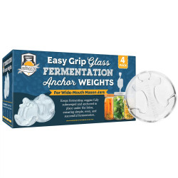 Glass Fermentation Weights For Wide Mouth Mason Jar (4 Pack)