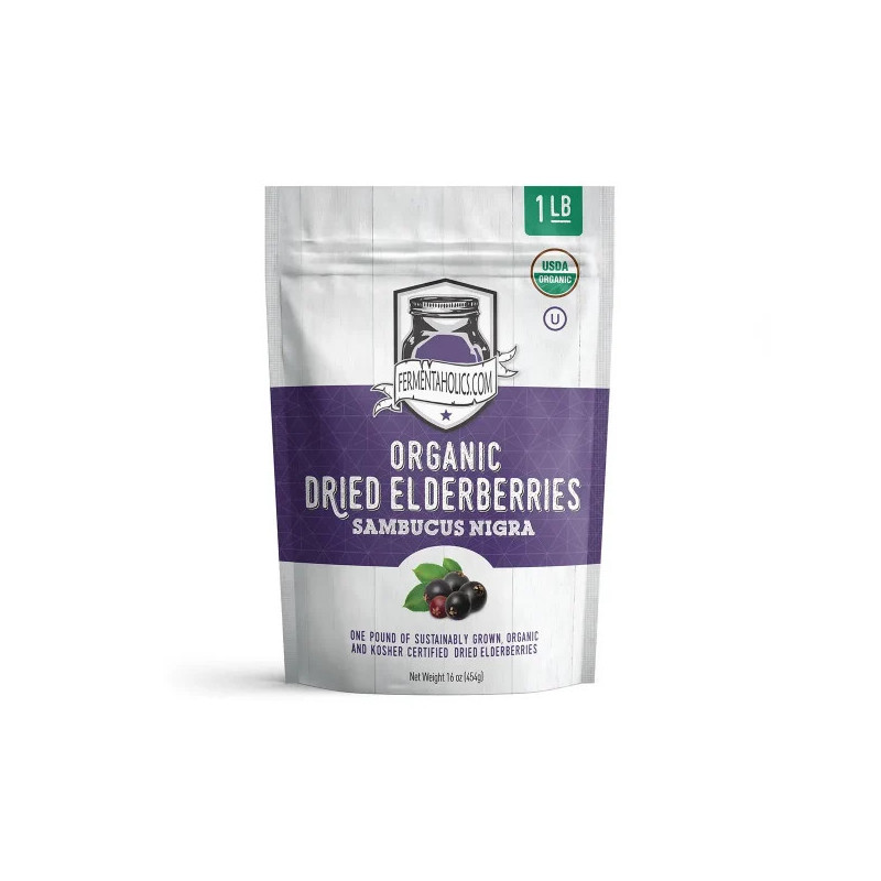 Organic Dried Elderberries (16oz)