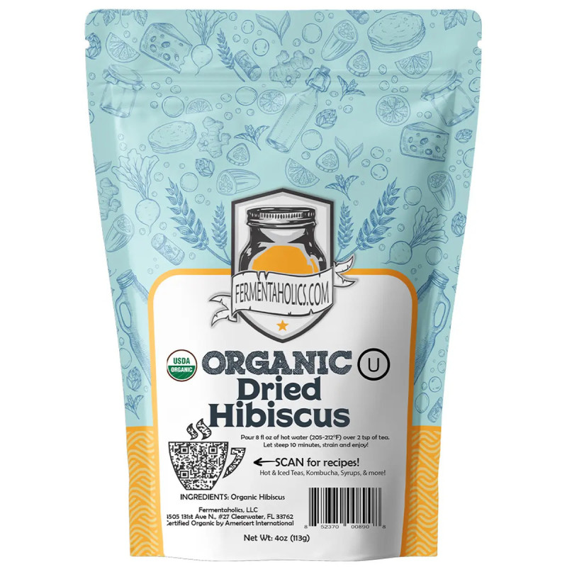 Organic Dried Hibiscus Flowers (4oz)
