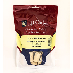 9 x 1 3/4 Premium Straight Wine Corks 30 ct