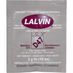 ICV D47 Lalvin Active Freeze- Dried Wine Yeast
