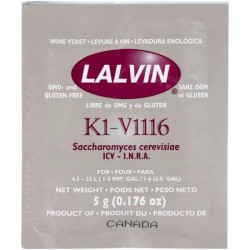 K1V-1116 Lalvin Active Freeze- Dried Wine Yeast