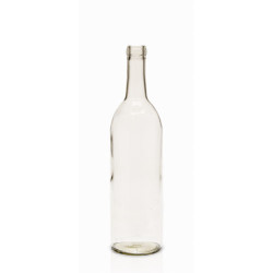 750 mL Flint/Clear Claret/Bordeaux Wine Bottles Flat Bottom - Case of 12