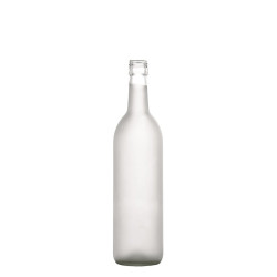 750 mL Flint/Frosted Claret/Bordeaux Wine Bottles Flat Bottom - Case of 12