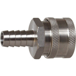 Stainless Steel Quick Disconnect (QD) - Female QD x 1/2 in. Barb