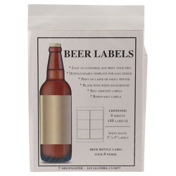 Beer Bottle Labels - Pack of 48