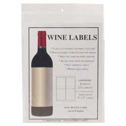 Wine Bottle Labels - Pack of 32